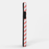 Gray Monogram Banner Coral Pink Chevron Case-Mate iPhone Case (Achterkant/rechts)