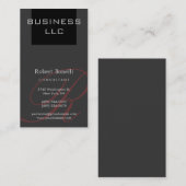 Gray Monogram Calligraphy Consultant Visitekaartje (Voorkant / Achterkant)