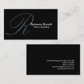 Gray Monogram Consultant Visitekaartje (Voorkant / Achterkant)