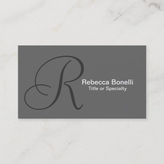 Gray Monogram Consultant Visitekaartje (Voorkant)