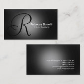 Gray Monogram Consultant Visitekaartje (Voorkant / Achterkant)