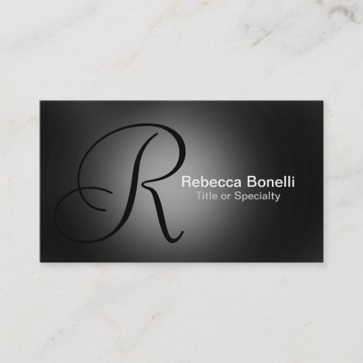 Gray Monogram Consultant Visitekaartje (Voorkant)