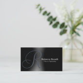 Gray Monogram Consultant Visitekaartje (Staand voorkant)