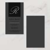 Gray Monogram Consultant Visitekaartje (Voorkant / Achterkant)