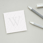 Gray Monogram Dot Grid Post-it® Notes