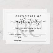 Gray Monogram Groter Certificaat van Authenticitei (Voorkant / Achterkant)