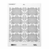 Gray Monogram Labels (Full Sheet)