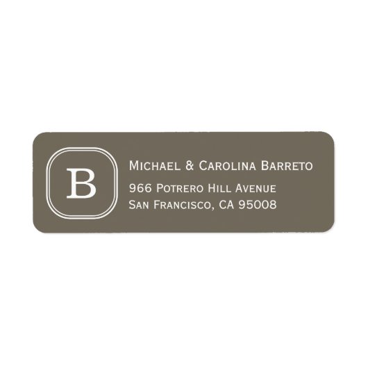 Gray Monogram Labels (Voorkant)