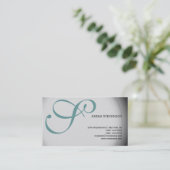 Gray Monogram Professional Visitekaartje (Staand voorkant)