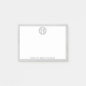 Gray Monogram Wreath Post-it® Notes (Voorkant)