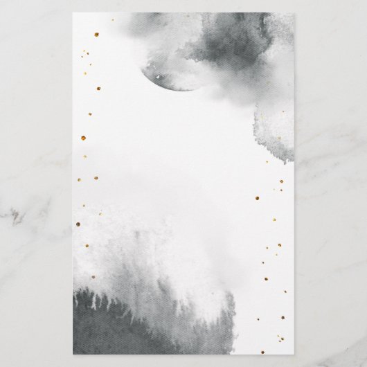 Gray Moon Baby shower Bingo Game (Achterkant)