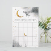 Gray Moon Baby shower Bingo Game (Staand voorkant)