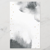 Gray Moon Baby shower Word Scramble Game (Achterkant)