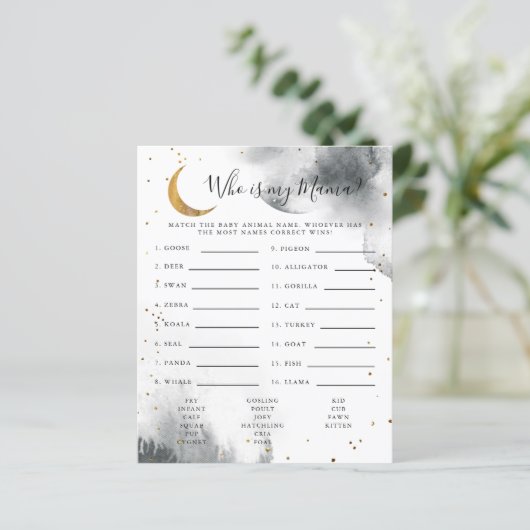 Gray Moon, mijn Baby shower-spel (Staand voorkant)