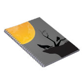 Gray Moon Wolf Raven Notes Notitieboek (Rechterzijde)