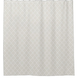 Gray Moroccan Quatrefoil Pattern Douchegordijn
