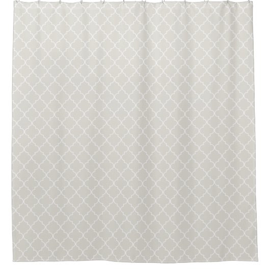 Gray Moroccan Quatrefoil Pattern Douchegordijn (Voorkant)