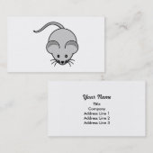 Gray Mouse Cartoon Visitekaartje (Voorkant / Achterkant)
