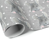 Gray Mouse op Polka Dots Cadeaupapier (Rol Hoek)