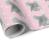 Gray Mouse op Polka Dots Cadeaupapier (Rol Hoek)