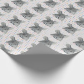 Gray Mouse op Polka Dots Cadeaupapier (Hoek)