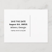 Gray Movie Theater Save the Date Briefkaart (Achterkant)