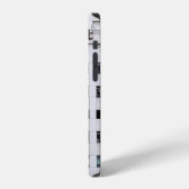 GRAY MULTISTORY BUILDING MET RED ORIENTAL SCRIPT iPhone HOESJE (Linkerkant)