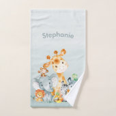 Gray Munt Waterverf Cute Safari Oerwouden Bad Handdoek (Handdoek)