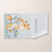 Gray Munt Waterverf Cute Safari Oerwouden Bad Handdoek (Handdoek)