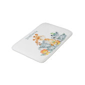 Gray Munt Waterverf Cute Safari Oerwouden Badmat (Gekanteld)