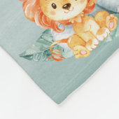 Gray Munt Waterverf Cute Safari Oerwouden Fleece Deken (Hoek)