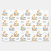 Gray Munt Waterverf Cute Safari Oerwouden Inpakpapier Vel (Voorkant 2)