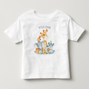 Gray Munt Waterverf Cute Safari Oerwouden Kinder Shirts