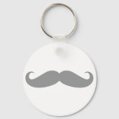 Gray Mustache Pattern Sleutelhanger (Voorkant)