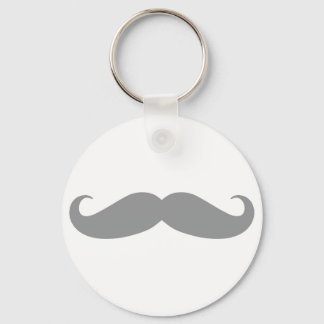 Gray Mustache Pattern Sleutelhanger