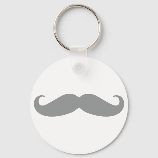 Gray Mustache Pattern Sleutelhanger (Voorkant)