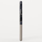 Gray & Navy Blue Floral | Gepersonaliseerd Case-Mate iPhone Case (Achterkant/rechts)