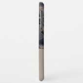 Gray & Navy Blue Floral | Gepersonaliseerd Case-Mate iPhone Case (Achterkant/links)