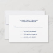Gray Navy Blue Tree of Life Bar Mitzvah RSVP Kaartje (Achterkant)