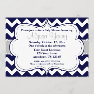 Gray Navy Chevron Kaart