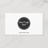 Gray Neon Modern Dank u Logo Media Invoegen Visitekaartje (Achterkant)