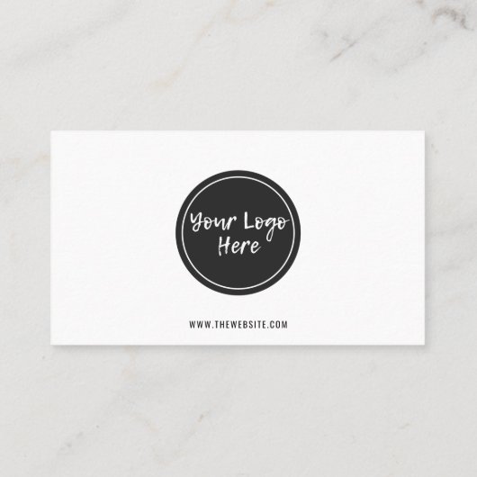 Gray Neon Modern Dank u Logo Media Invoegen Visitekaartje (Achterkant)