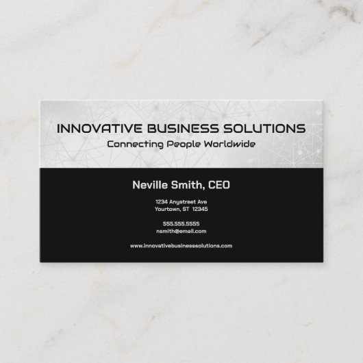 Gray Network Links Tech IT Computers Visitekaartje (Voorkant)