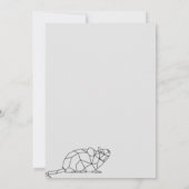 Gray Neutral Summer Herfst Animal Mouse Kaart (Achterkant)