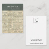  GRAY NEWSPAPER-KETTING, WEERGAVE WEERGAVE VISITEKAARTJE (Voorkant / Achterkant)