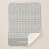 Gray Nordic Sweater Pattern Persoonlijk Sherpa Deken (Voorkant)