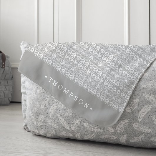 Gray Nordic Sweater Pattern Persoonlijk Sherpa Deken