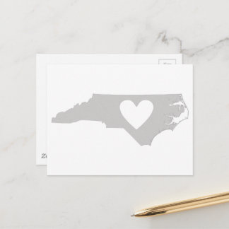 Gray North Carolina Heart Caroliniaanse Love Adore Briefkaart
