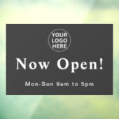 Gray Nu Geopend l Openingstijden  Openingslogo Raamsticker (Vel 3)