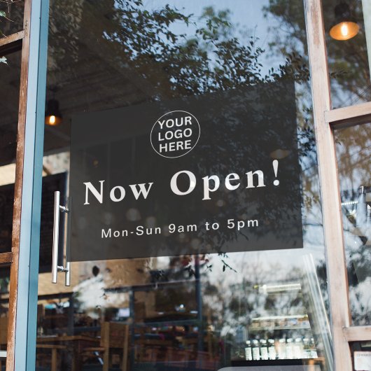 Gray Nu Open l Openingstijden Openingslogo Raamsticker